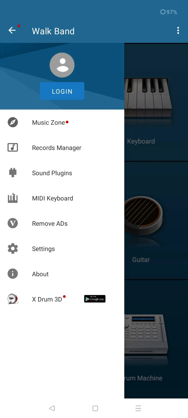 Screenshot Of Walk Band App